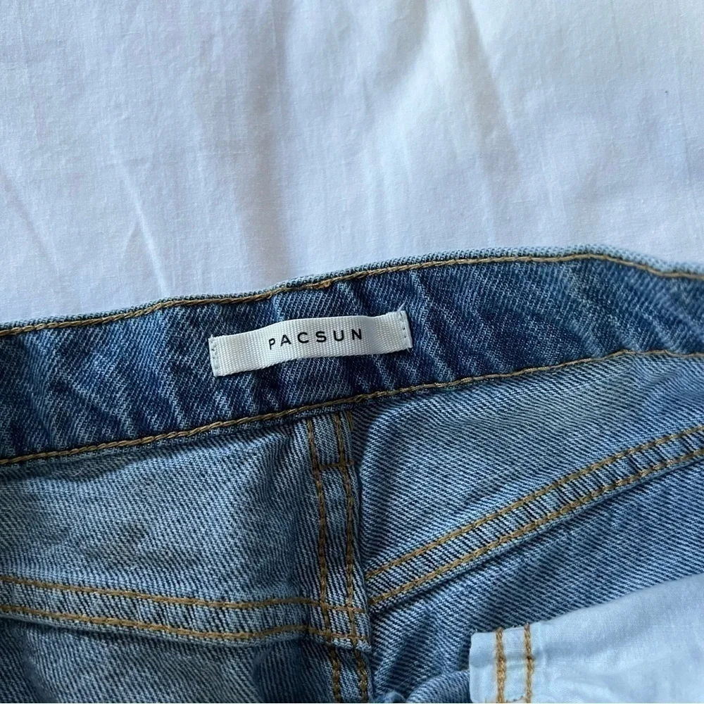 PacSun high rise straight blue denim jeans mom baggy 9567